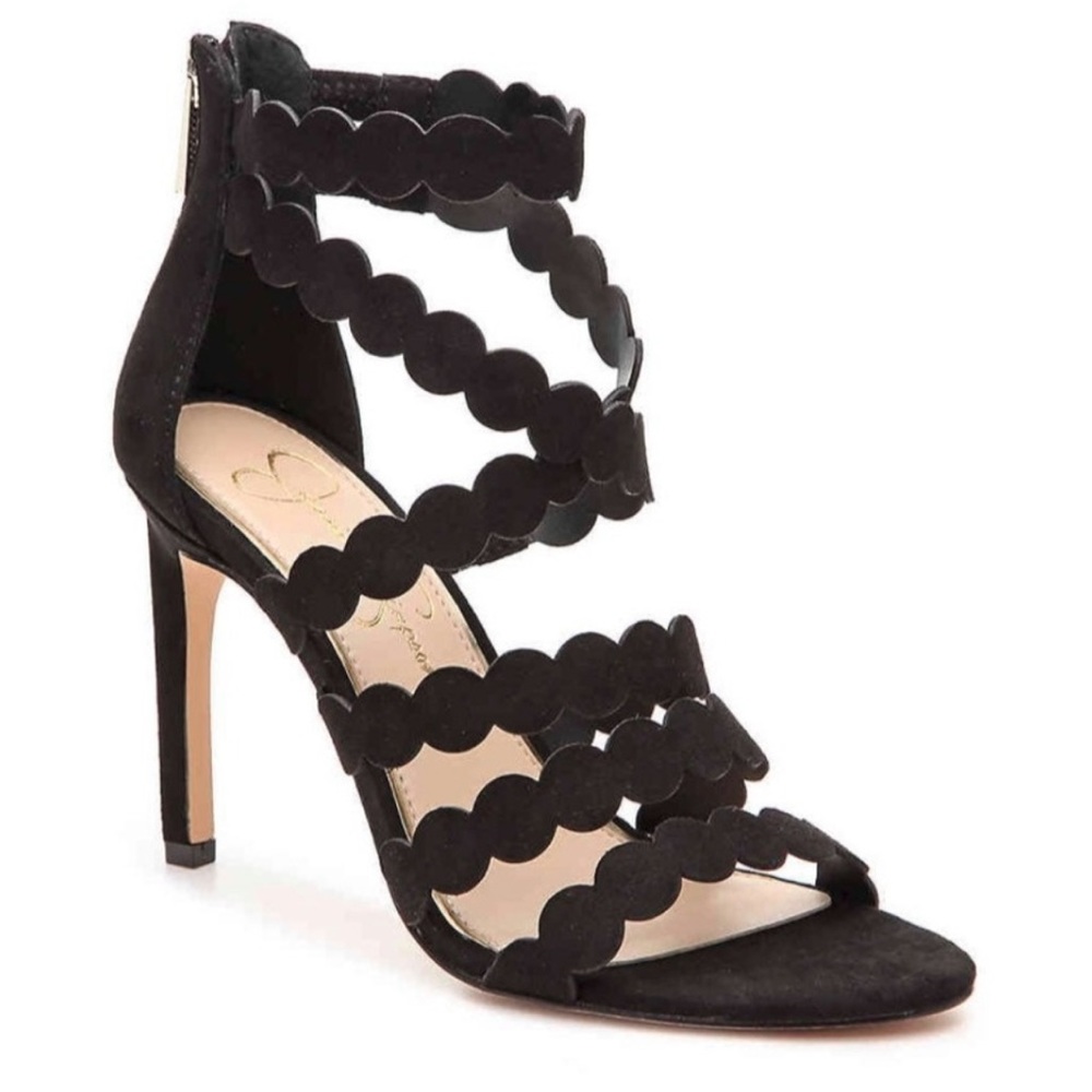 🆕 NWOT Jessica Simpson Centinoa Black Strappy Heel Sandals